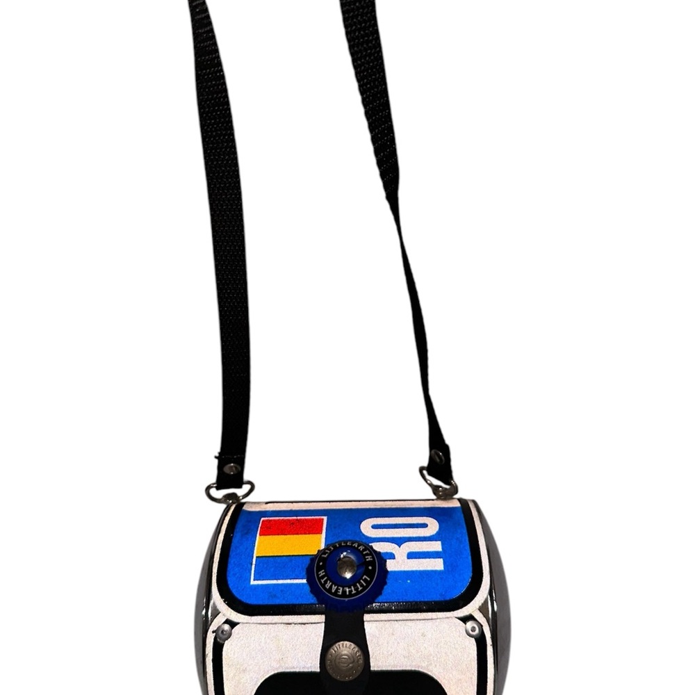 Vintage Little Earth Romania License Plate Purse